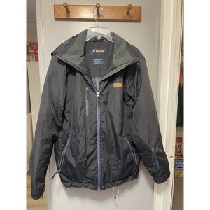 Brugi Ski/snowboard Jacket Mens Size Small removable hood, waterproof black
